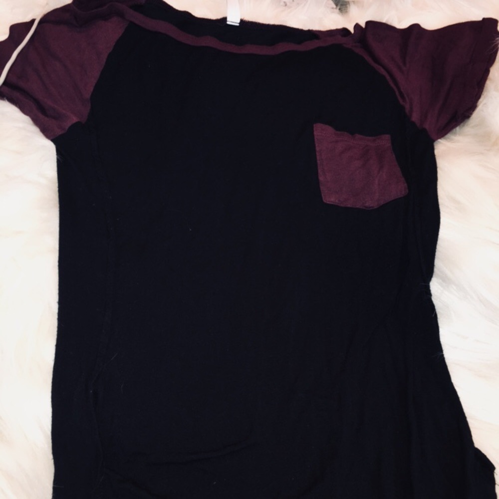Black and Purple Shirt with Pocket